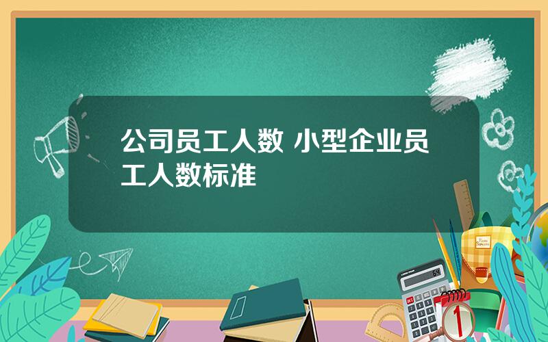 公司员工人数 小型企业员工人数标准